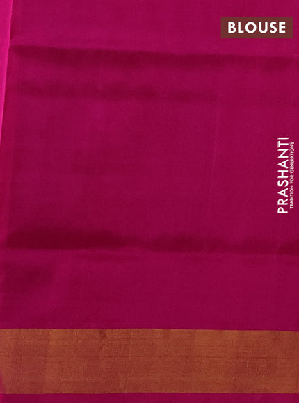 Pure uppada silk saree light pink and pink with allover silver & zari woven buttas and long temple zari woven border