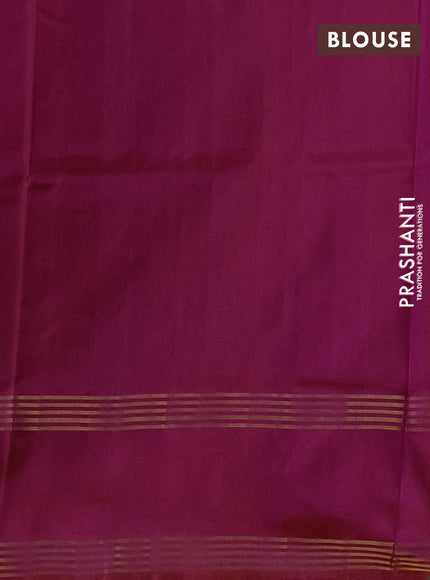 Pure uppada silk saree pink and orange with allover zari stripe & buttas and long rettapet zari woven border