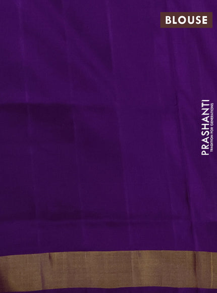 Pure uppada silk saree purple with allover silver & zari woven buttas and zari woven border