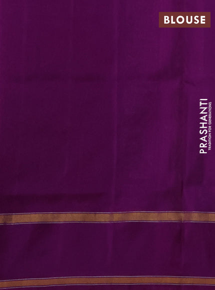 Pure uppada silk saree pastel purple and purple with allover zari stripe & butta and rettapet zari woven border