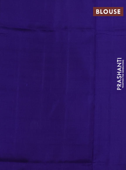 Pure uppada silk saree wine shade and navy blue with allover coin silver & zari woven buttas and simple border