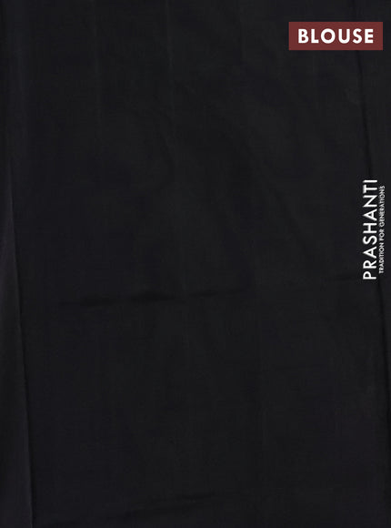 Pure uppada silk saree light green and black with allover silver & zari coin buttas and simple border