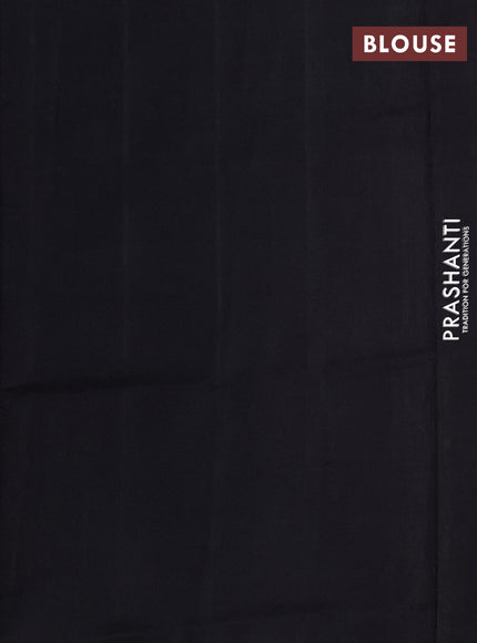 Pure uppada silk saree dark magenta pink and black with allover silver & zari coin buttas and simple border
