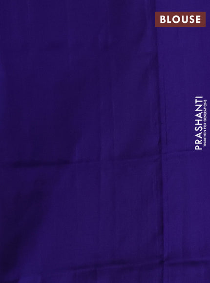 Pure uppada silk saree lavender and blue with allover zari coin butta and simple border