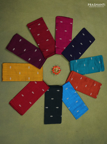 Raw silk blouse bits multi colour and pack of 10