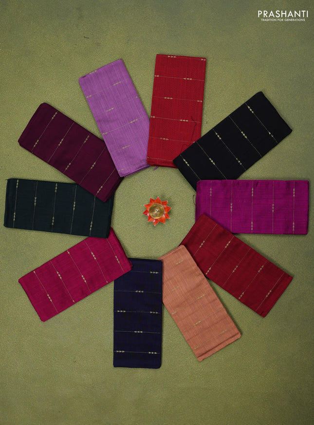 Raw silk blouse bits multi colour and pack of 10