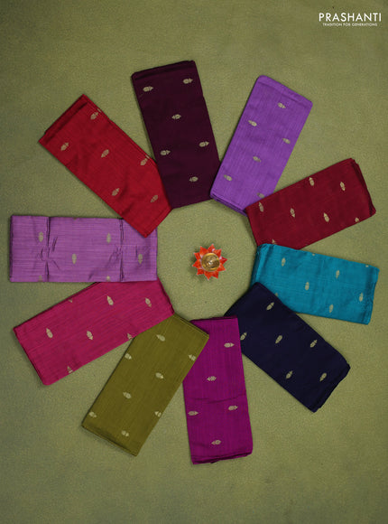 Raw silk blouse bits multi colour and pack of 10