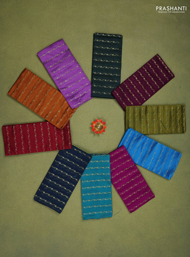 Raw silk blouse bits multi colour and pack of 10