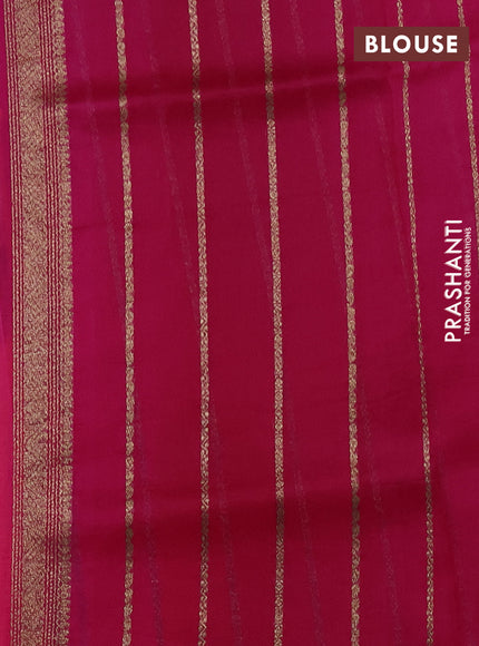 Banarasi organza silk saree orange and pink with allover thread & zari woven buttas and banarasi style border