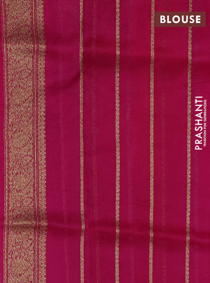 Banarasi organza silk saree orange and pink with allover thread & zari woven buttas and banarasi style border