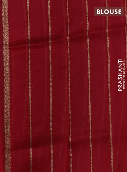 Banarasi organza silk saree wine shade and maroon with allover thread & zari woven buttas and banarasi style border