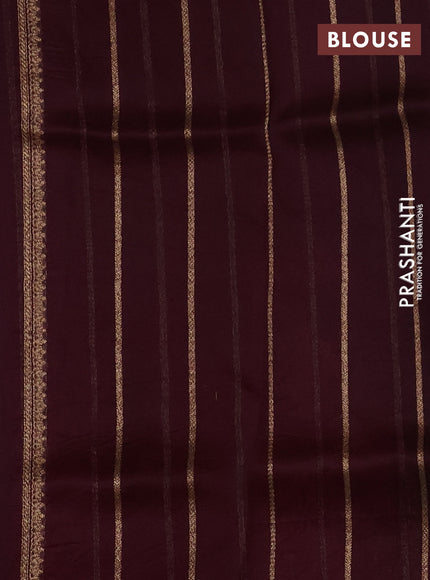 Banarasi organza silk saree maroon and wine shade with allover thread & zari woven buttas and banarasi style border