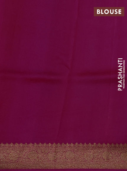 Banarasi organza silk saree purple and pink with allover thread & zari woven buttas and banarasi style border