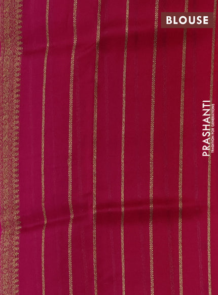 Banarasi organza silk saree orange and pink with allover thread & zari woven buttas and banarasi style border