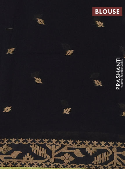 Bengal cotton saree rosy brown with thread woven buttas and thread & zari woven border