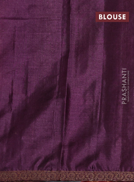 Banarasi tussar silk saree rustic orange and wine shade with allover thread & zari woven buttas and small woven border