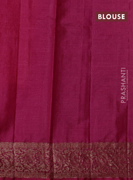 Banarasi tussar silk saree rustic orange and pink with allover thread & zari woven buttas