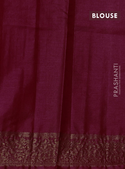 Banarasi tussar silk saree maroon with allover thread & zari woven buttas