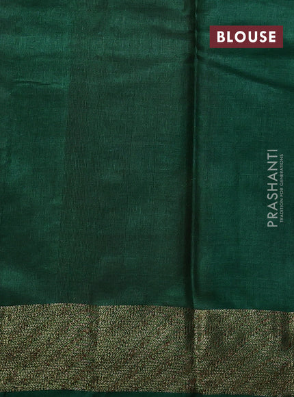 Banarasi tussar silk saree maroon and green with allover thread & zari woven buttas and woven border
