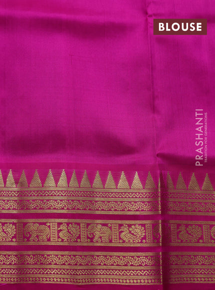 Venkatagiri silk saree purple and pink with allover silver & zari woven buttas and zari woven border