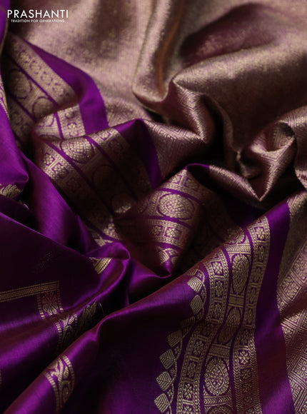 Venkatagiri silk saree purple with allover zari weaves & buttas and long zari woven border