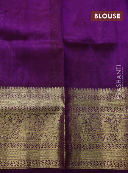 Venkatagiri silk saree purple with allover zari weaves & buttas and long zari woven border