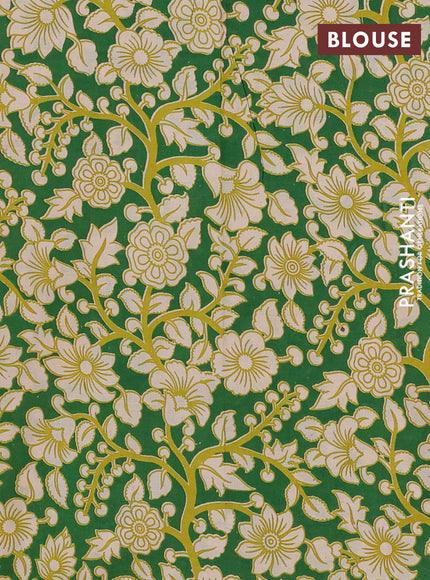 Mangalagiri cotton saree peach pink and green with plain body and rettapet zari woven kalamkari border
