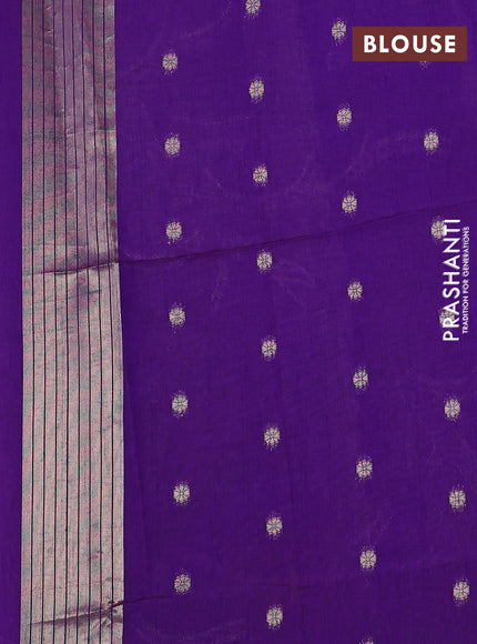 Semi paithani saree purple with allover zari woven buttas and paithani pallu