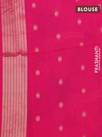 Semi paithani saree candy pink with allover zari woven buttas and paithani pallu