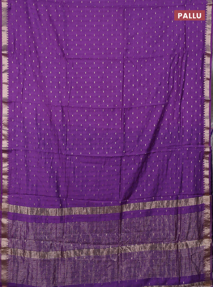 Semi chanderi saree lavender shade and navy blue with allover zari woven buttas and zari woven border