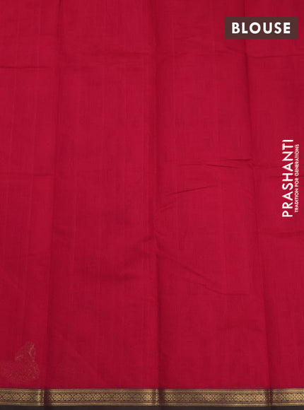 Kanchi cotton saree pink and green with zari woven buttas and zari woven border