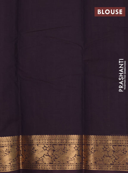 Kanchi cotton saree deep wine shade with allover zari weaves and zari woven border