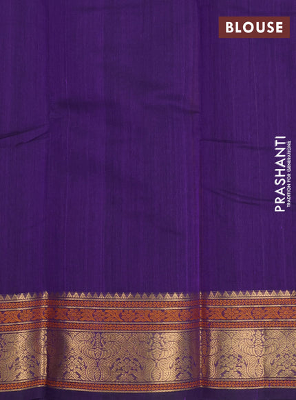 Kanchi cotton saree violet with allover thread weaves and thread woven border