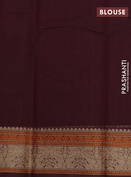 Kanchi cotton saree deep maroon with allover thread weaves and thread woven border