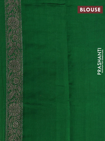 Chiniya silk saree maroon and green with allover thread & zari woven buttas and woven border