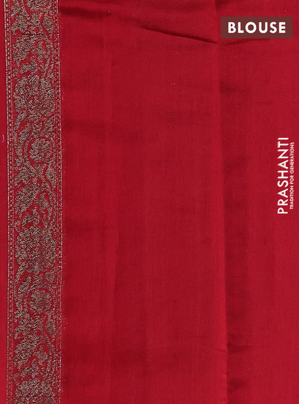Chiniya silk saree navy blue and maroon with allover thread & zari woven buttas and woven border