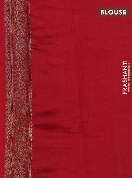 Chiniya silk saree green and maroon with allover thread & zari woven buttas and woven border