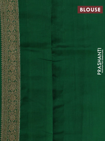 Chiniya silk saree magenta pink and green with allover thread & zari woven buttas and woven border