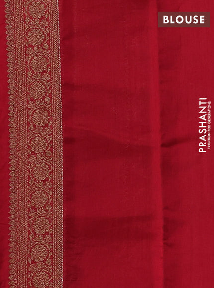 Chiniya silk saree coffee brown and maroon with allover thread & zari woven buttas and woven border
