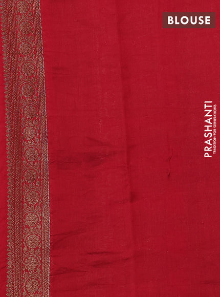 Chiniya silk saree peacock blue and maroon with allover thread & zari woven buttas and woven border