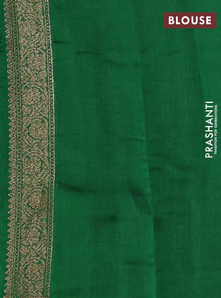 Chiniya silk saree magenta pink and green with allover thread & zari woven buttas and woven border