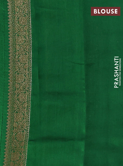 Chiniya silk saree maroon and green with allover thread & zari woven buttas and woven border