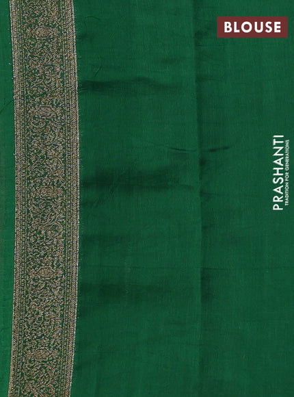 Chiniya silk saree magenta pink and green with allover thread & zari woven buttas and woven border