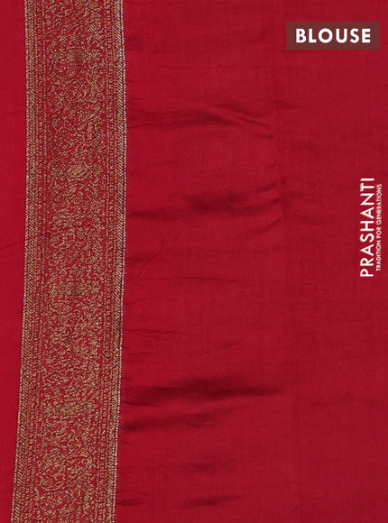 Chiniya silk saree navy blue and maroon with allover thread & zari woven buttas and woven border