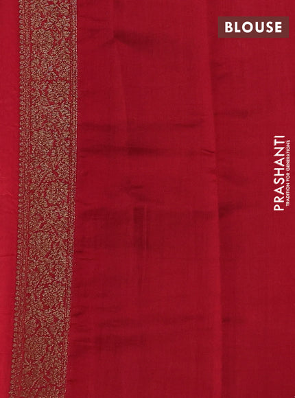 Chiniya silk saree green and maroon with allover thread & zari woven buttas and woven border