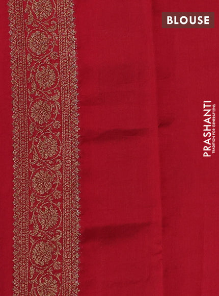 Chiniya silk saree peacock blue and maroon with allover thread & zari woven buttas and woven border