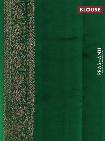 Chiniya silk saree magenta pink and green with allover thread & zari woven buttas and woven border