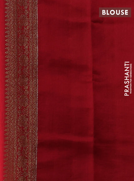 Chiniya silk saree mustard yellow and maroon with allover thread & zari woven buttas and woven border