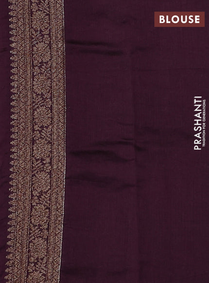 Chiniya silk saree maroon and deep maroon with allover thread & zari woven buttas and woven border