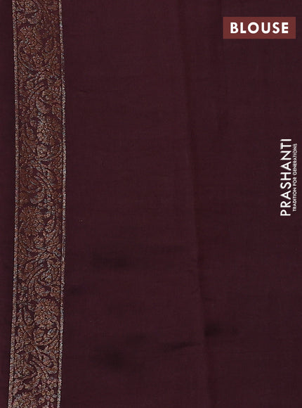 Chiniya silk saree bottle green and wine shade with allover thread & zari woven buttas and woven border